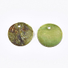 Spray Paint Natural Akoya Shell Pendants SHEL-S274-75C-08-2