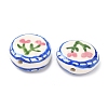 Flower Theme Handmade Porcelain Beads LAMP-D303-06C-02-3