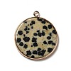 Natural Dalmatian Jasper Pendants G-A213-01G-06-1