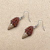 Alloy Food Model Dangle Earrings PW-WG867B3-17-1