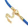 Leather Braided Cord Link Bracelets MAK-K022-01G-14-3