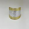 Iron Enamel Textured Wide Open Cuff Bangles for Women WGEDD9F-01-4