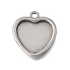 304 Stainless Steel Pendant Cabochon Settings STAS-F365-01B-P-1