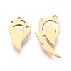 2Pcs 2 Styles 304 Stainless Steel & Synthetic Turquoise Pendants STAS-T074-15G-2