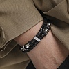 Imitation Leather Double Layer Multi-strand Bracelets PW-WG33153-02-2