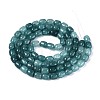 Baking Paint Crackle Glass Beads Strands DGLA-N019-01B-10-3