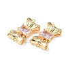Brass Pave Cubic Zirconia Connector Charms KK-L208-01G-05-3
