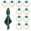 10Pcs Round Wood Beaded Napkin Rings HJEW-PH02431-01-1