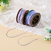 2 Rolls 2 Colors Segment Dyed Round Polyester Twisted Cords OCOR-TA0003-59B-5