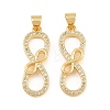 Brass Micro Pave Clear Cubic Zirconia Pendants CU-CBA56CE-05G-1