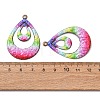 Rainbow Color Printed Iron Pendants RN-CBA3547-03D-3