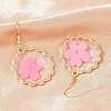 Alloy & Dried Flower Dangle Earrings AL-Z001-03G-1