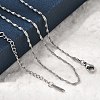 12Pcs 1.7MM 304 Stainless Steel Rope Chain Necklaces for Men Women NJEW-H093-13P-1
