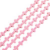 4 Strands Synthetic Turquoise Dyed Beads Strands G-TA0003-29C-2
