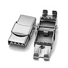 Non-Tarnish 201 Stainless Steel Watch Band Clasps STAS-C006-1-02-1
