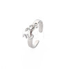 304 Stainless Steel 12 Constellations/Zodiac Signs Open Cuff Ring for Women RJEW-S405-156P-G-3