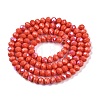 Electroplate Opaque Solid Color Glass Beads Strands LS-EGLA-A044-P4mm-L21-2