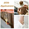 2Pcs Wooden Acorn Box with Alloy Enamel Leaf Pendant Counter Chains KEYC-CO00001-7