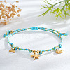 Adjustable Ocean Stainless Steel Charm Braided Cotton Cord Bracelets CF1138-4-1
