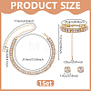 1 Bag Alloy Rhinestone Jewelry Sets SJEW-UN0001-27G-3