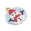 Beaded Snowman Charms PALLOY-MZ01095-3