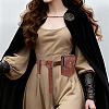 1 Bag PU Leather Medieval Waist Belt Bag with Belt AJEW-CL0003-57-5