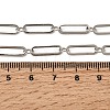 Non-Tarnish 304 Stainless Steel Paperclip Chain Necklace with Toggle Clasp for Men Women NJEW-JN04139-3