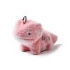 Flocking Opaque Resin Pendants RESI-G123-01N-1