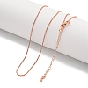 Brass Box Chain Necklaces for Women NJEW-G084-12RG-1