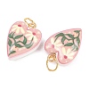 Printed Opaque Acrylic Pendants SACR-P036-01F-G-2
