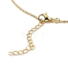 Golden Plated Brass Micro Pave Clear Cubic Zirconia Pendant Necklaces NJEW-L178-01G-04-3