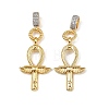 Brass Micro Pave Cubic Zirconia Pendants KK-H072-15B-G-1