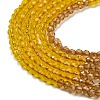 Transparent Gradient Color Glass Beads Strands GLAA-H021-01A-35-3