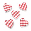 Spray Painted & Printed Wood Beads WOOD-L023-02A-1