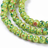 Opaque Baking Painted Glass Beads Strands GLAA-L024-A-26-2
