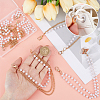 6Pcs 3 Styles Alloy & Imitation Pearl Three-layer Boot Strap Chains HJEW-PH0002-14-3
