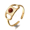304 Stainless Steel Cuff Open Rings RJEW-F213-01G-09-3