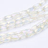 Electroplate Transparent Glass Beads Strands EGLA-E046-D06-1