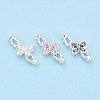 Brass Micro Pave Cubic Zirconia Fold Over Clasps KK-U037-10S-2