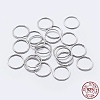 Rhodium Plated 925 Sterling Silver Round Rings STER-F036-03P-0.9x7-1