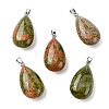 Natural Unakite Pendants GG-K002-09I-1