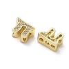 Brass Micro Pave Clear Cubic Zirconia Beads KK-CBA56EF-20G-2