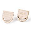 Ash Wood Stud Earring Findings EJEW-N017-011L-2