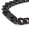 Ion Plating(IP) 304 Stainless Steel Curb Chains Bracelet for Men Women BJEW-B063-01B-4