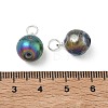 Electroplated Natural Druzy Geode Crystal Pendants PALLOY-JF05671-01-3