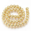 Electroplated Natural Lava Rock Beads Strands X-G-T061-55A-12mm-2
