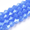Imitation Jade Electroplate Glass Beads Strands EGLA-A039-J6mm-A04-1