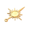 Rack Plating Brass Pendant Cabochon Settings LS-KK-E067-29G-3