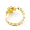 Cubic Zirconia Hand Plam Open Cuff Ring RJEW-P079-06G-02-3