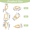 10Pcs 3 Style Brass Micro Pave Clear Cubic Zirconia Hoop Earring Findings KK-BC0011-47-2